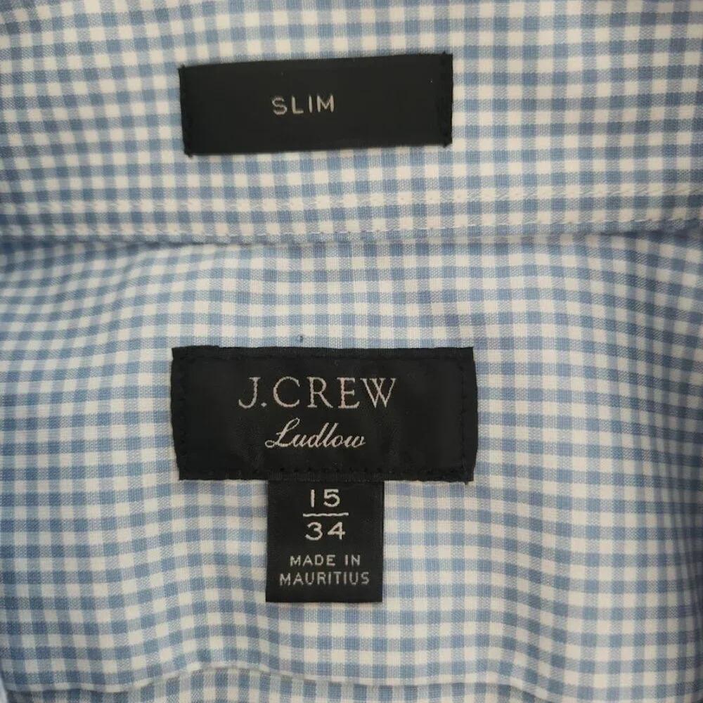 J. Crew Ludlow Men's Long Sleeve Dress Shirt in size 15 Slim